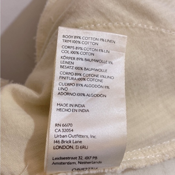 Free People Patchwork Distressed Cotton/Linen Drawstring Shorts Size 12 NWT - Picture 3 of 10